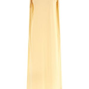 Dries Van Noten Yellow Crew Neck Midi Dress