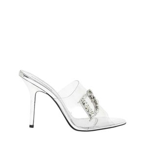 DSquared² White Embellished Transparent Heels