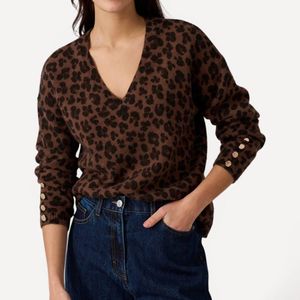 DAMART Black Thermal Printed V-Neck Jumper