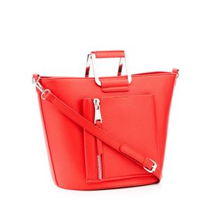 Faith Red Faux Leather Grab Bag
