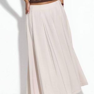 Busem White High-Waist Maxi A-Line Skirt