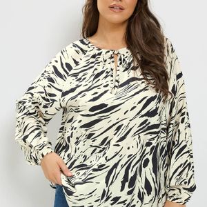 Yours White Monochrome Gypsy Blouse