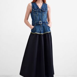 Desigual Blue Sleeveless Denim Dress, Cotton