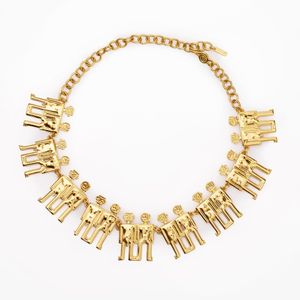 Desigual Metallic Long Robots Zalio Necklace