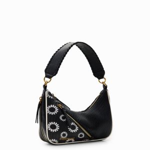 Desigual Black Small Patchwork Bag, Polyurethane