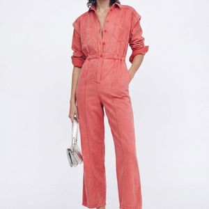 Desigual Red M. Christian Lacroix Worker Jumpsuit