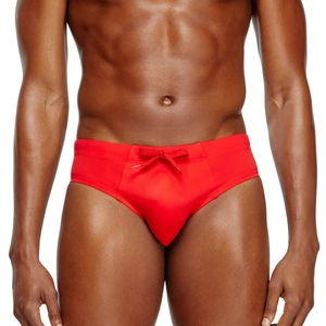 DIESEL Red Swim Briefs With Logo Back for men