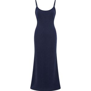 Elisabetta Franchi Blue Abito Lungo Blu Notte