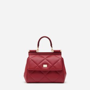 Small Sicily Bag In Aria Matelassé Calfskin Dolce & Gabbana en coloris Rouge