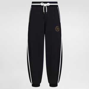 Dolce & Gabbana Blue Cotton Fleece Jogging Trousers for men