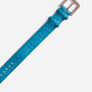 Dolce & Gabbana Blau Crocodile-Print Leather Bracelet