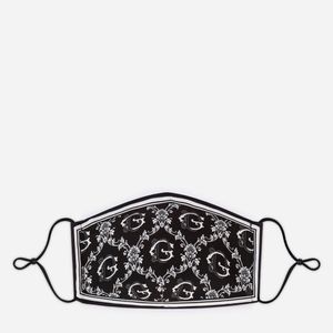Dolce & Gabbana Poplin Face Mask With Brocade Print in Schwarz für Herren