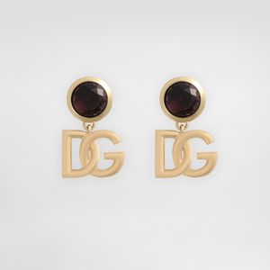 Dolce & Gabbana Metallic Clip Earrings With Logo