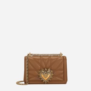 Dolce & Gabbana Brown Medium Devotion Shoulder Bag