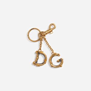 Dolce & Gabbana Orange Metal Baroque D&G Keyring