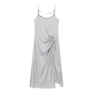 PRIVATE POLICY Grey Charm Slip Dress