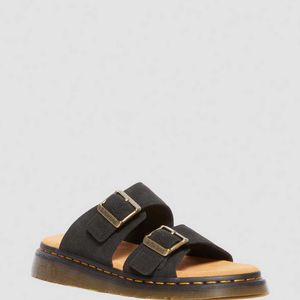 Dr. Martens Black Josef Suede Slides for men