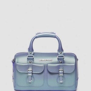 Dr. Martens Blue Shift Leather Iridescent Top Handle Bag
