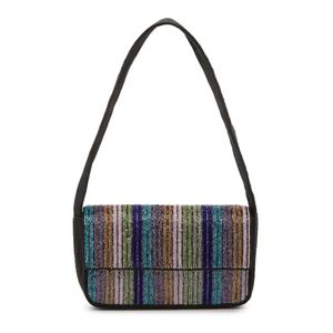 BCBGeneration Black Beaded Shoulder Bag