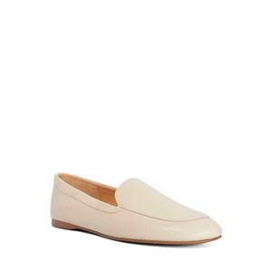 Dune Natural Gosette Leather Loafers