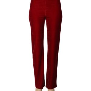 Boutique Moschino Red Panné Velvet Pants