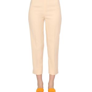 Boutique Moschino Natural Cady Side Zipper Pants
