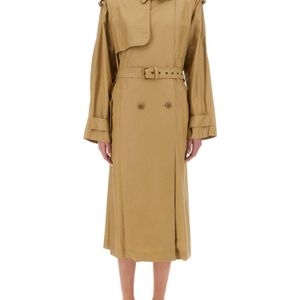 Isabel Marant Natural Effortless Linen Blend Trench Coat