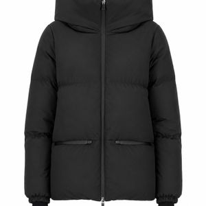 Herno Black Hooded Sports Puffer Jacket