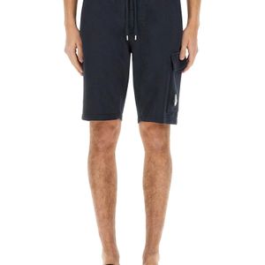 C P Company Blue Cotton Bermuda Shorts for men