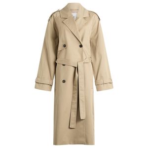 Anine Bing Natural Rickie Maxi Trench Coat