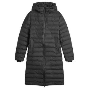 Rains Black Lohja Long Puffer Jacket