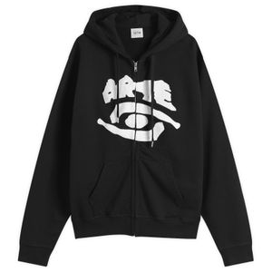 Arte' Black Eyes Front Zip Hoodie for men