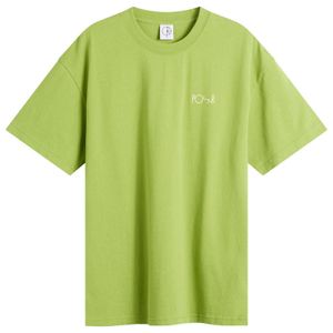 POLAR SKATE Green Stroke Logo Contrast T-Shirt for men