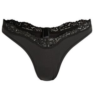 Skims Black Fits Everybody Lace Dip Thong