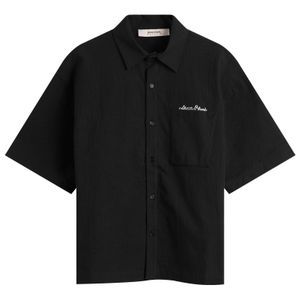 About Blank Black Seersucker Shirt for men