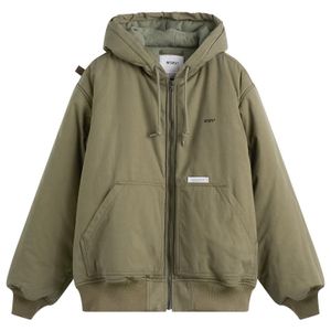(w)taps Green Puff Doom Hooded Jacket for men