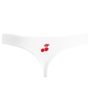 Fruity Booty White Commando Thong