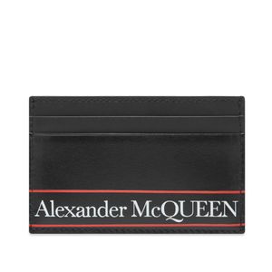 メンズ Alexander McQueen ブラック ロゴ カード ホルダー
