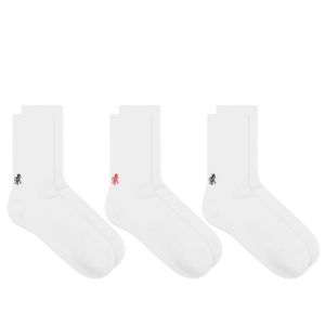 Gramicci White Basic Crew Socks for men