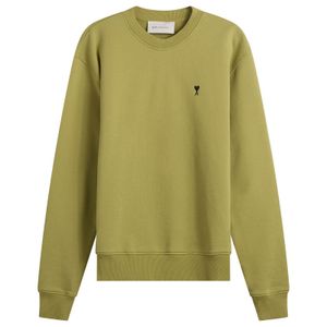 AMI Green Contrasted Ami De Coeur Sweatshirt for men