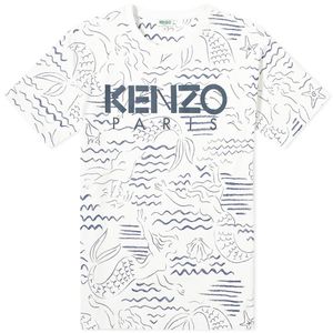 メンズ KENZO Mermaids プリント Tシャツ ホワイト