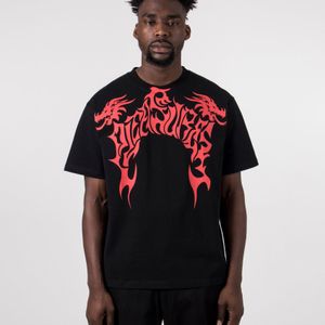 Pleasures Red Oversized Dragon Heavyweight T-Shirt for men