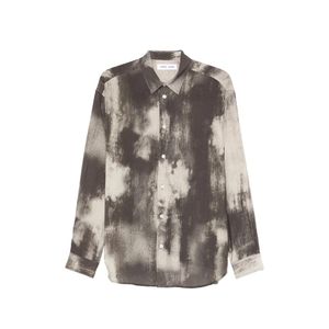 Samsøe & Samsøe Grey Saluan X Printed Shirt for men