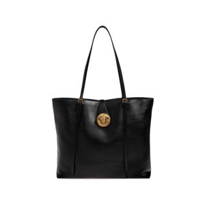 Versace Black Medusa Leather Tote Bag