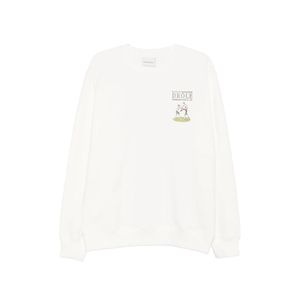 Drole de Monsieur White Drôle Boxers Graphic-Print Sweatshirt for men