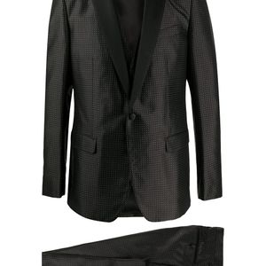 メンズ Dolce & Gabbana ポルカドット ディナースーツ ブラック