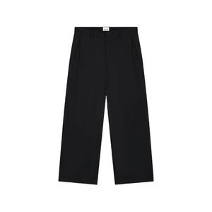 Arte' Black Gallery Pleated Wool Trousers for men