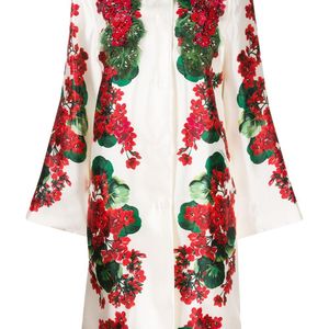 Abrigo con estampado floral y cuentas Dolce & Gabbana de color Blanco