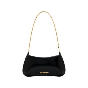 Jacquemus Black Small Biso Chaine Leather Shoulder Bag