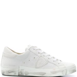 Philippe Model White Prsx Low-Top Leather Sneakers